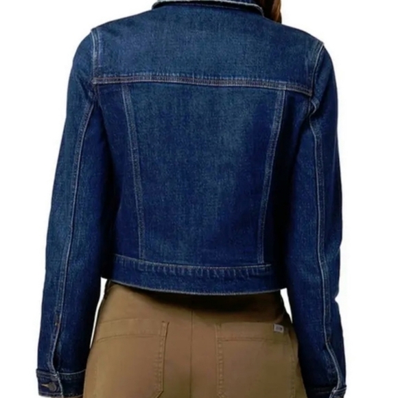 Joe’s Jeans The Cropped Denim Jacket Size Large Dalia Jean NEW - Picture 3 of 5